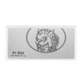999er Silberfolie mit Pixiu-Motiv, 1 Gramm
