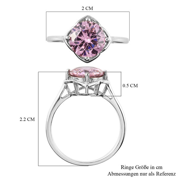 LUSTRO STELLA Rosa Zirkonia 925 Silber platiniert  ca. 3,47 ct image number 8