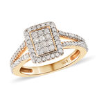 Diamant Ring 925 Silber vergoldet  ca. 0,50 ct image number 3