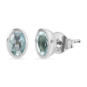 AAA Aquamarin Ohrringe, ca. 1,02 ct.