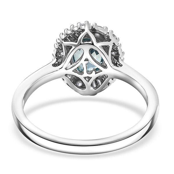 AAA Blauer Zirkon, Lab Grown Diamant Ring, AGI zertifiziert und gepr&uuml;ft, 417 Wei&szlig;gold (Gr&ouml;&szlig;e 18.00) ca. 2.58 ct image number 4