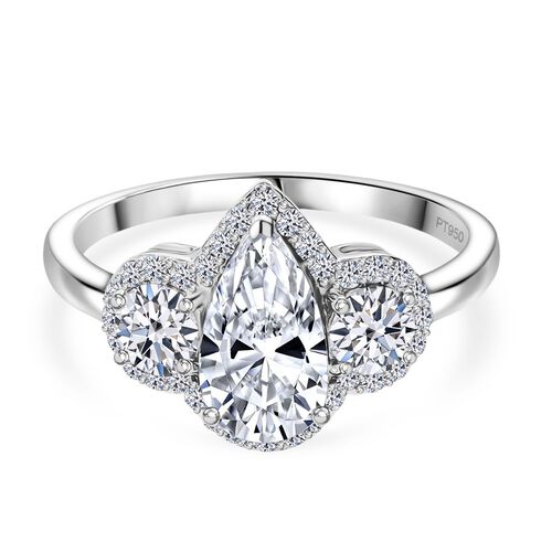 LUXURIANT DIAMOND - Lab Grown Diamant VS Ring 950 Platin (Größe 18.00) ca. 2.00 ct image number 0