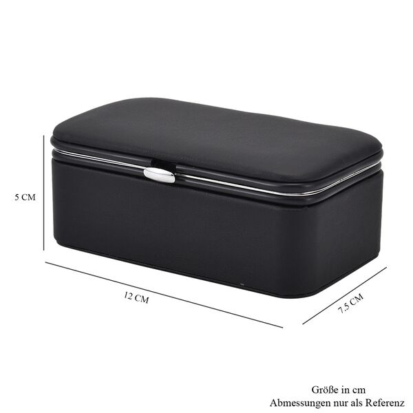 Schmuck-Organizer mit Anlaufschutz Futterung, 12x7,5x5 cm, Schwarz image number 5