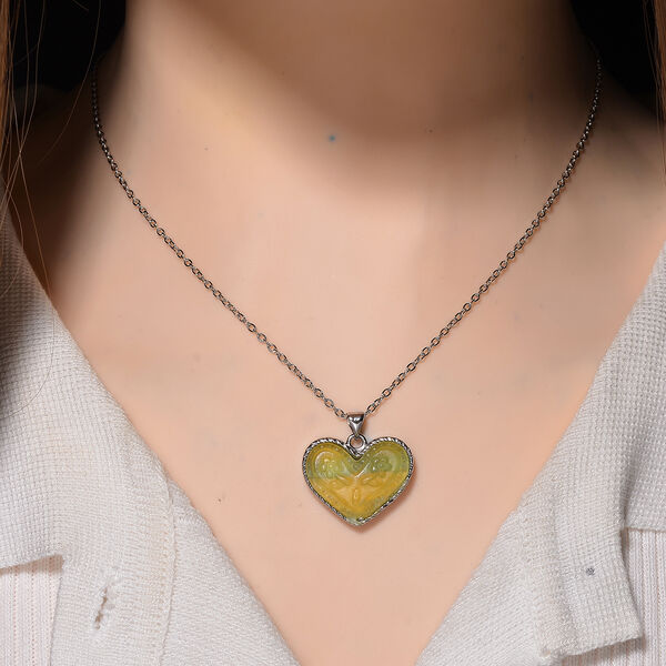 Mehrfarbiger Fluorit Schmuckset ca. 50 cm 316L Edelstahl ca. 20.00 ct image number 2