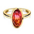 Sunset Triplette Quarz Ring, 925 Silber vergoldet (Gr&ouml;&szlig;e 17.00) ca. 3.33 ct