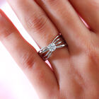 88 Facetten Moissanit-Ring, 925 Silber platiniert  ca. 0,43 ct image number 2