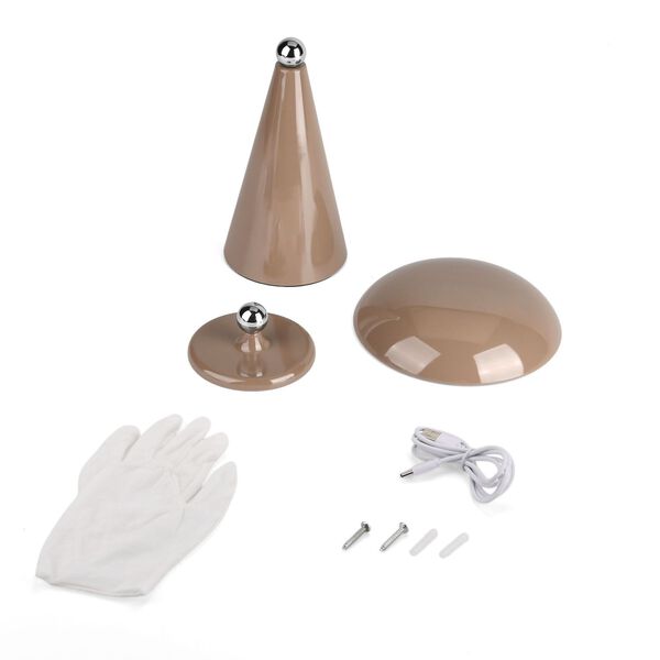 LIVMORE 2-in-1 Magnetische, wiederaufladbare LED-Tisch- und Wandleuchte, 15,5x15,5x21cm, Khaki image number 8