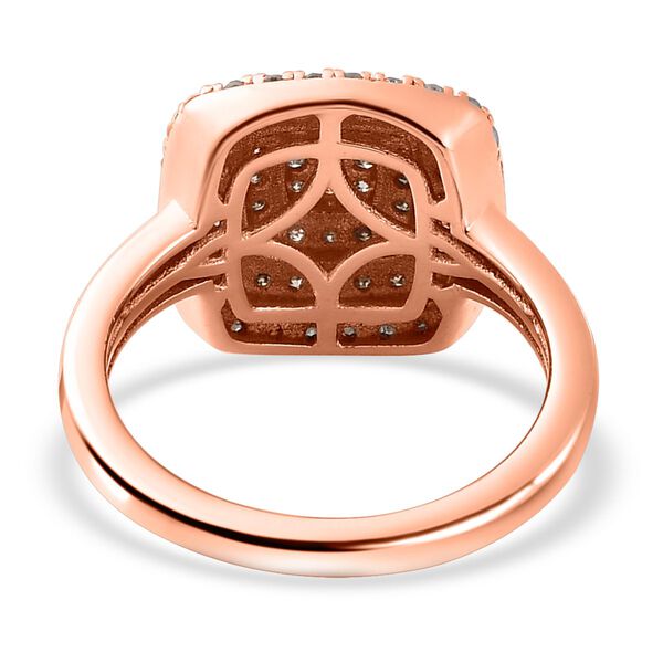 Natürlicher Champagner Diamant und weißer Diamant-Ring image number 6