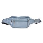 Gürteltasche mit RFID-Schutz, Nylon, 6 Reißverschlussfächer, Schnellverschluss, verstellbarer Schultergurt, Größe 37x10x13,5?cm, blau