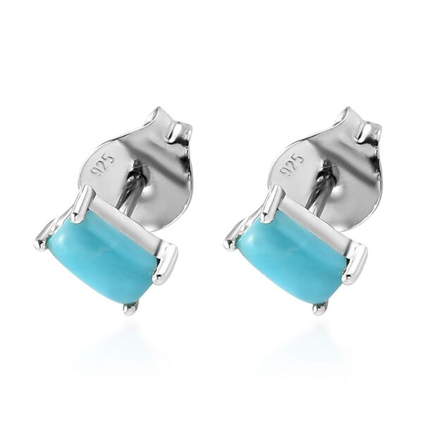 Amerikanische Sleeping Beauty Türkis-Ohrringe, 925 Silber platiniert ca. 0,57 ct image number 4