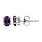 D'Joy Afrikanischer Amethyst Ohrringe 925 Silber rhodiniert ca. 1.00 ct