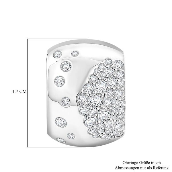 Moissanit Ohrringe 925 Silber rhodiniert ca. 1,34 ct. image number 4