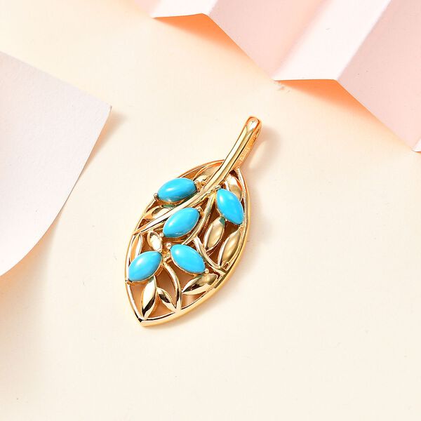 AA Sleeping Beauty T&uuml;rkis Anh&auml;nger - 1,37 ct. image number 2