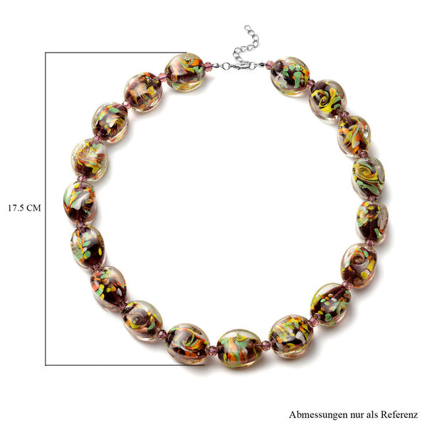Lila Muranoglas Stil Halskette ca. 53+5 cm image number 4