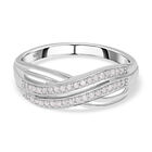 Weißer Diamant Ring, 925 Silber platiniert (Größe 21.00) ca. 0.20 ct