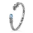 Royal Bali - Blau Topas-Armreif, ca. 19 cm, 925 Silber 27,5g, ca. 5.38 ct image number 2