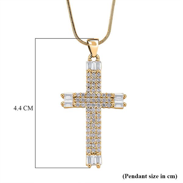 Wei&szlig;er Zirkonia Halskette ca. 52 cm Nickelfreies Messing image number 6