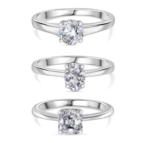 D’joy Moissanit Schmuckset 925 Silber rhodiniert (Größe 16) ca. 2,65 ct. image number 0