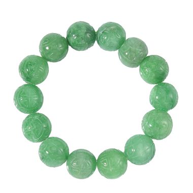 Gefärbte grüne Jade Armband, (13-15mm), 18 cm  ca. 350.00 ct