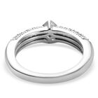 Tansanit und Zirkon Ring 925 Silber platiniert  ca. 0,78 ct image number 5