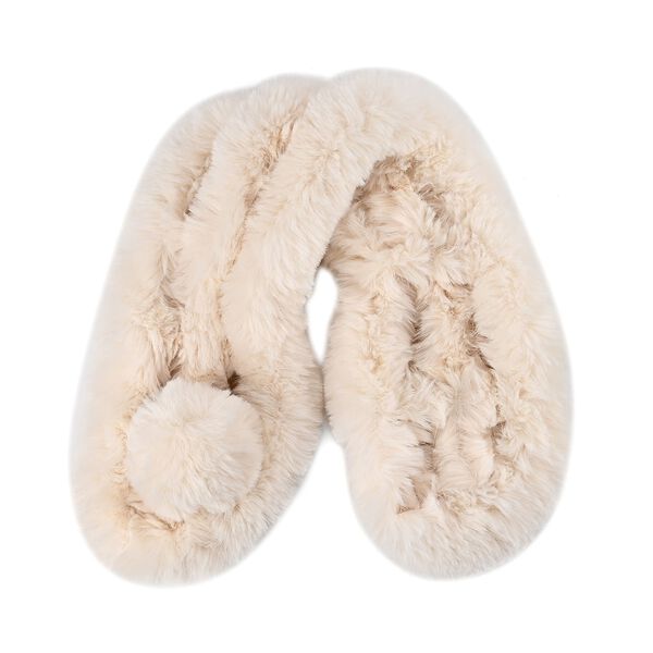 Damen Schal aus Kunstfell, Wei&szlig; image number 2