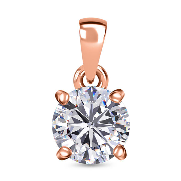 J Francis gefertigt mit SWAROVSKI- Zirkonia Anh&auml;nger, 925 Silber 750 ros&eacute;vergoldet