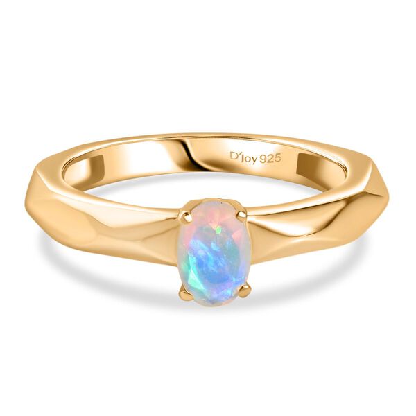 D'Joy natürlicher, äthiopischer Welo Opal Ring, 925 Silber vergoldet - 0,30 ct. image number 0