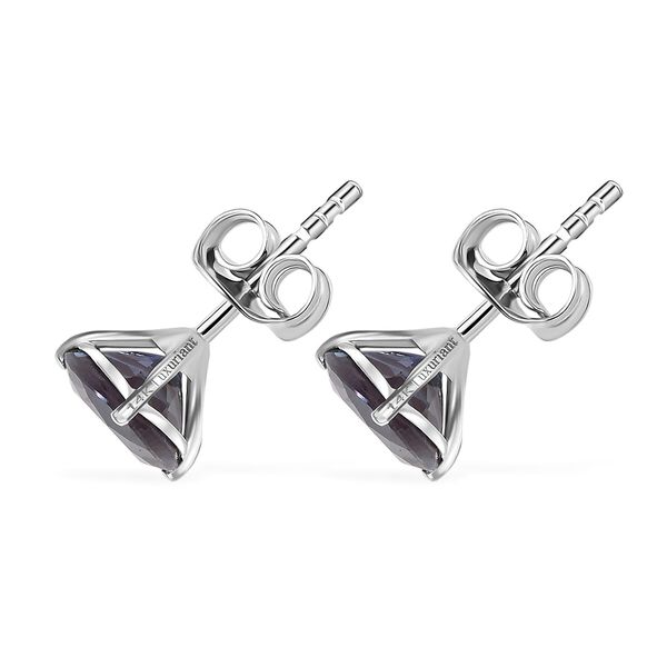 AAA Lab Grown Alexandrit Ohrringe 417 Gold ca. 3.30 ct image number 3