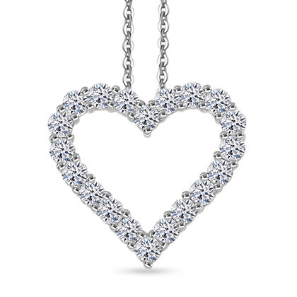 LUXURIANT DIAMOND - Lab Grown Diamant SI-GH SGL zertifiziert Schmuckset ca. 45 cm 925 Silber rhodiniert ca. 1.00 ct