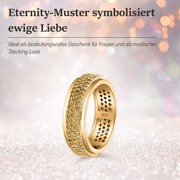Anti-Stress Spinning Ring mit gelben Diamanten P3, ca. 1,00 ct. image number 2