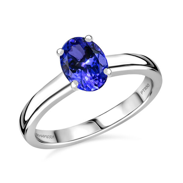 Rhapsody AAAA Tansanit Ring 950 Platin (Gr&ouml;&szlig;e 17.00) ca. 1,27 ct image number 3