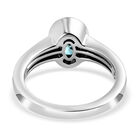 88 Facetten blauer Moissanit-Ring, 925 Silber platiniert  ca. 1,17 ct image number 5