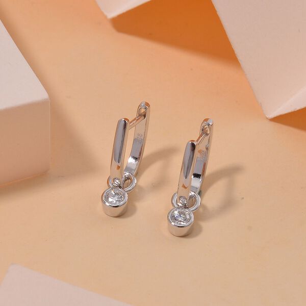 Moissanit Ohrringe, 925 Silber rhodiniert - 0,22 ct. image number 2