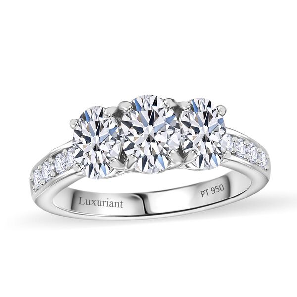 LUXURIANT SGL zertifizierter VS-EF Labor Diamant Ring in 950 Platin - 2,05 ct. image number 6