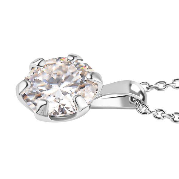 Funkelnde Königin - Moissanit Anhänger mit Kette - 3,50 ct. image number 4