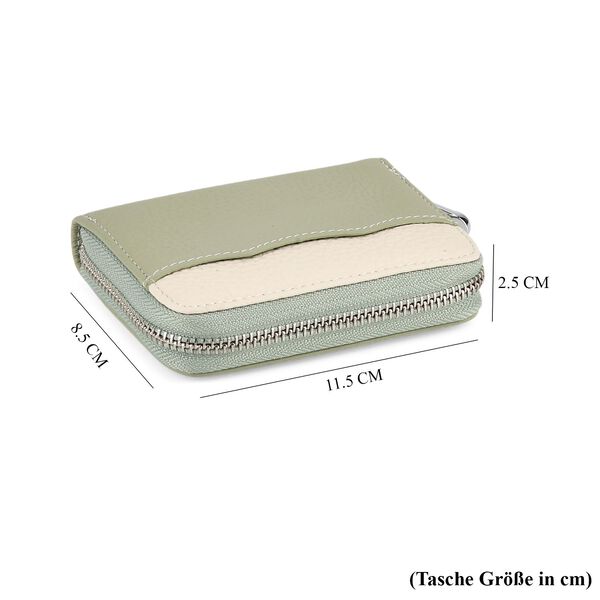 Echtleder-Geldb&ouml;rse, RFID-Schutz, 11,5x8,5x2,5cm, Hellgr&uuml;n image number 7