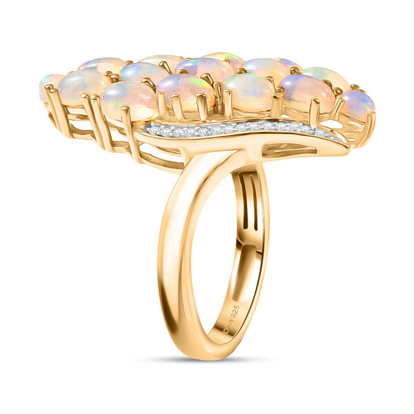 D'Joy AA nat&uuml;rlicher, &auml;thiopischer Welo Opal und Zirkon Ring - 2,34 ct. image number 4