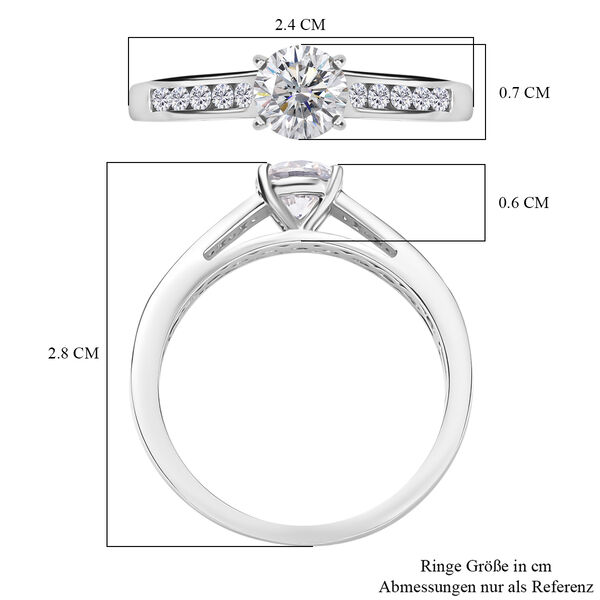 Funkelnde K&ouml;nigin- 2er-Set Moissanit Ringe- 1,46 ct. image number 7