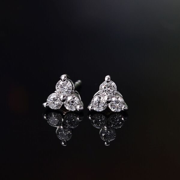 LUXURIANT SI Labor Diamant Ohrringe, 925 Silber rhodiniert - 0,50 ct. image number 2