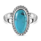 Sierra Nevada Türkis Ring, 925 Silber platiniert (Größe 17.00) ca. 3.50 ct