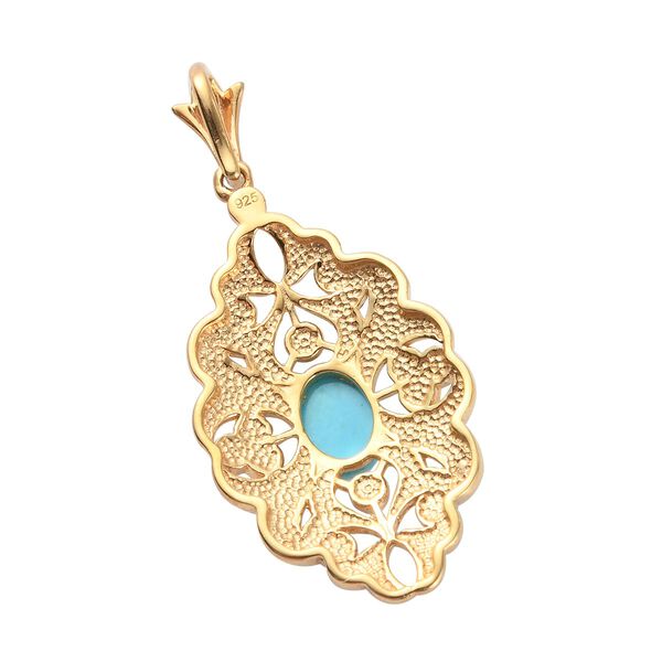 Nat&uuml;rlicher Sleeping Beauty T&uuml;rkis-Anh&auml;nger - 1,05 ct. image number 4