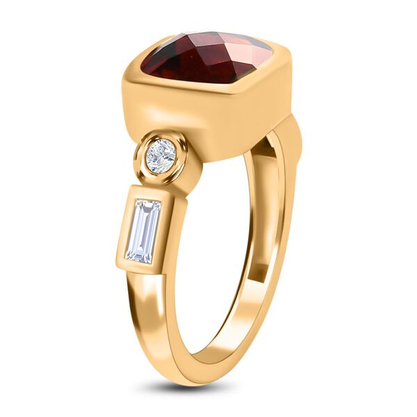 Madeira Citrin und Zirkon Ring 925 Silber vergoldet  ca. 2,55 ct image number 5