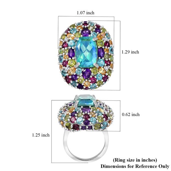 GP Italian Garden Kollektion - AA Pfau Triplett Quarz und Multi-Edelstein-Ring - 20,23 ct. image number 5