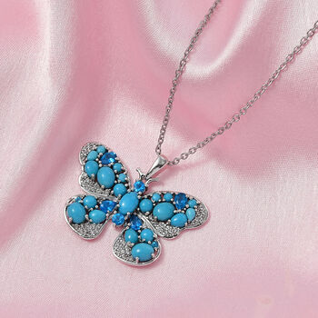 D'Joy Sleeping Beauty T&uuml;rkis Schmuckset ca. 45 cm 925 Silber Rhodiniert ca. 5,17 ct.