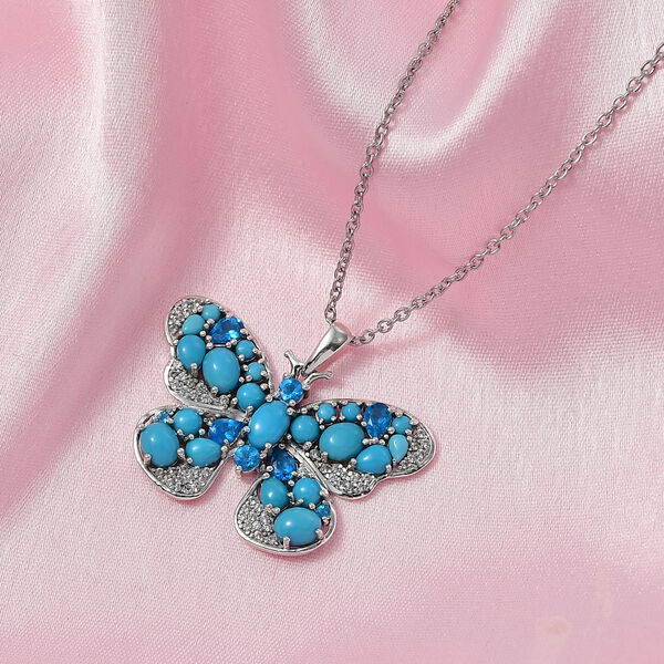 D'Joy Sleeping Beauty T&uuml;rkis Schmuckset ca. 45 cm 925 Silber Rhodiniert ca. 5,17 ct. image number 1