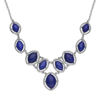 Lapislazuli-Halskette, ca. 45 cm, ca. 125,00 ct