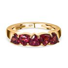 AAA Orissa Rose Granat Ring, 925 Silber Gelbgold Vermeil, (Größe 16.00) ca. 1.54 ct