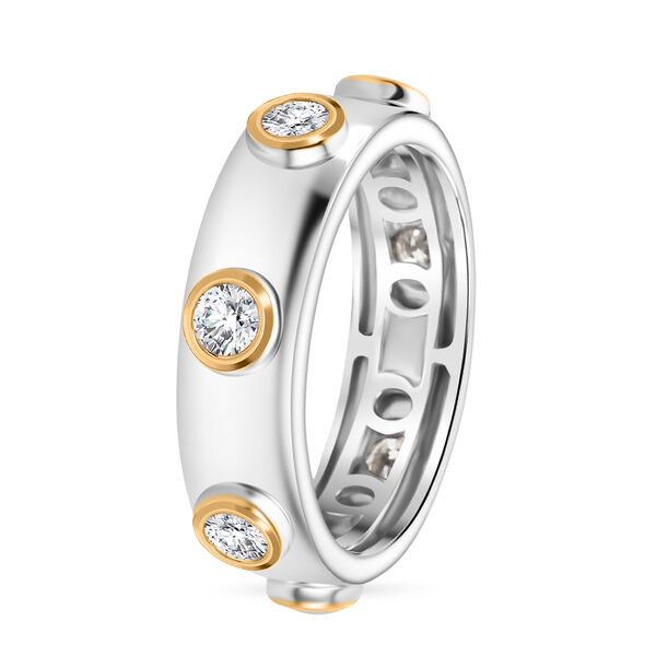 D&rsquo;Joy Moissanit zweifarbiger Bandring - 0,70 ct. image number 5