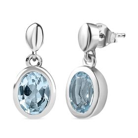 Himmelblaue Topas-Ohrringe - 2,91 ct.