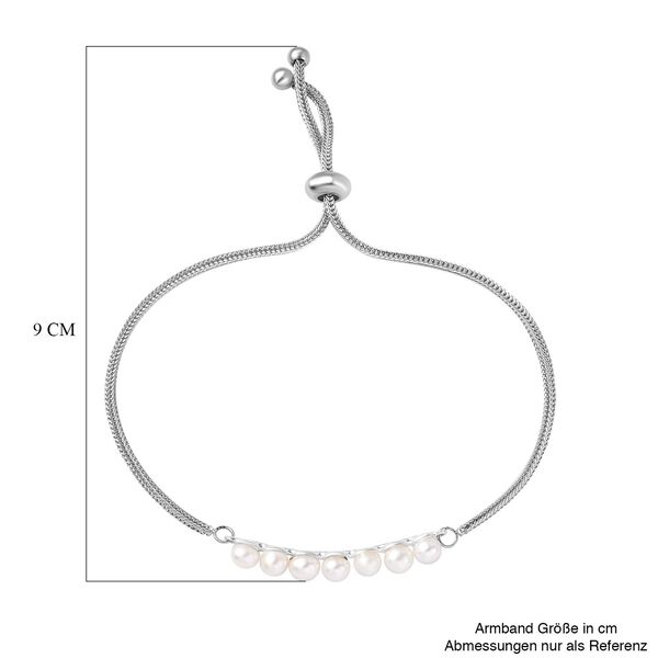 Wei&szlig;es S&uuml;&szlig;wasserperlen-Armband in 925 Silber, 19cm - 4,35 ct. image number 4